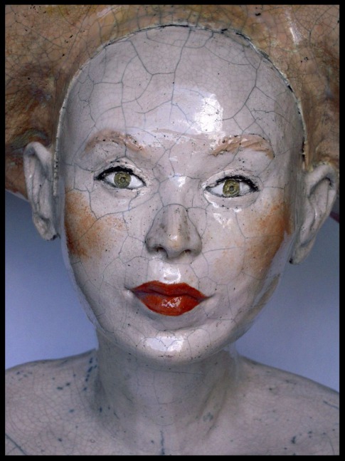 Paris Art Web - Melanie Bourget - Raku Ceramics Bust