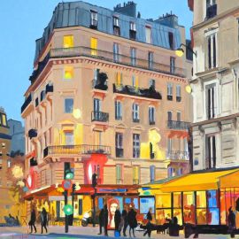 Paris Art Web - Painting - Angie Brooksby - Paris - Rue Monge