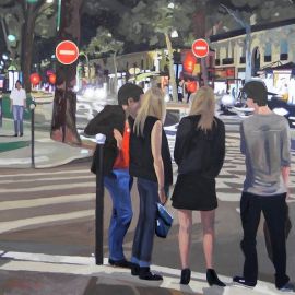 Paris Art Web - Painting - Angie Brooksby - Paris - Les Copains