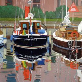 Paris Art Web - Painting - Angie Brooksby - Boats - Cop Hag