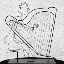 Paris Art Web - Sculpture - Laure Simoneau - Wire and Shadow Sculpture - Harpo (1)