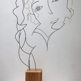 Paris Art Web - Sculpture - Laure Simoneau - Wire and Shadow Sculpture - Le Silence Est d Or (1)