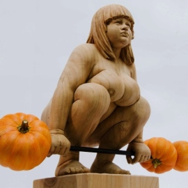 Paris Art Web - Sculpture - Matthias Verginer - Lifting Five Pumpkins