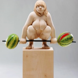 Paris Art Web - Sculpture - Matthias Verginer - Lifting Four Watermelons - 1