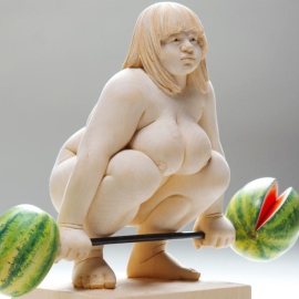 Paris Art Web - Sculpture - Matthias Verginer - Lifting Four Watermelons - 2