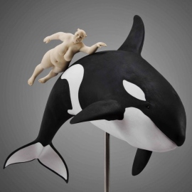 Paris Art Web - Sculpture - Matthias Verginer - Whale Escort
