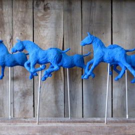 2 - Paris Art Web - Sculpture - Saone De Stalh - Small Horse Series - Cavalcade 1