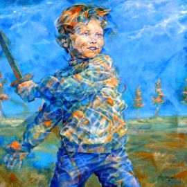 Paris Art Web - Painting - Fabien Clesse - Early Work - Little Hero
