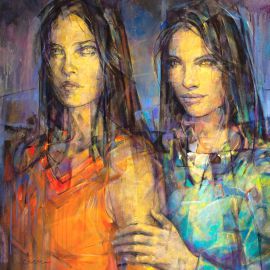 Paris Art Web - Painting - Fabien Clesse - Sisters