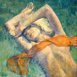 Paris Art Web - Painting - Fabien Clesse - Grass Nap