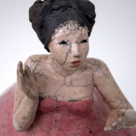 Paris Art Web - Sculpture - Melanie Bourget - Raku Ceramics Lamp 974