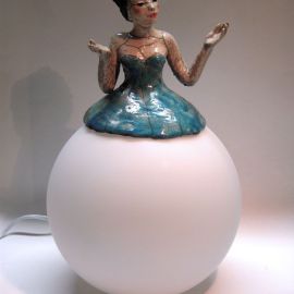 Paris Art Web - Sculpture - Melanie Bourget - Raku Ceramics Lamp 978