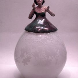 Paris Art Web - Sculpture - Melanie Bourget - Raku Ceramics Lamp 983