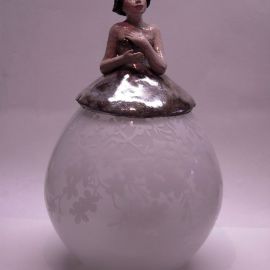Paris Art Web - Sculpture - Melanie Bourget - Raku Ceramics Lamp 982