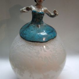 Paris Art Web - Sculpture - Melanie Bourget - Raku Ceramics Lamp 990