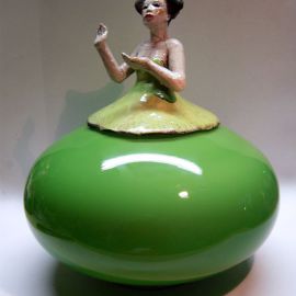 Paris Art Web - Sculpture - Melanie Bourget - Raku Ceramics Lamp 989