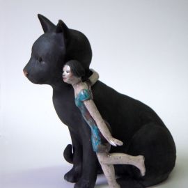 Paris Art Web - Sculpture - Melanie Bourget - Raku Ceramics Statue Duo 994 (2)