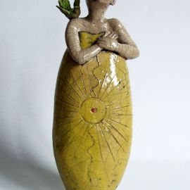 Paris Art Web - Sculpture - Melanie Bourget - Raku Ceramics Statue Duo 999 (1)