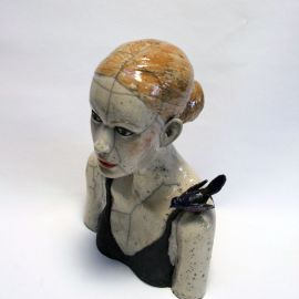 Paris Art Web - Sculpture - Melanie Bourget - Raku Ceramics Statue Duo 998 (1)