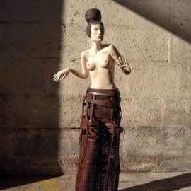 Paris Art Web - Sculpture - Melanie Bourget - Raku Ceramics Statue 954 (1)
