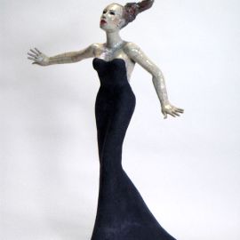 Paris Art Web - Sculpture - Melanie Bourget - Raku Ceramics Statue 955