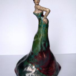 Paris Art Web - Sculpture - Melanie Bourget - Raku Ceramics Statue 961