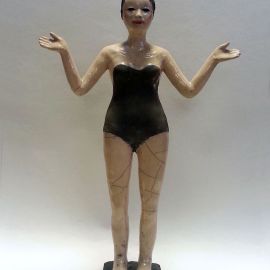 Paris Art Web - Sculpture - Melanie Bourget - Raku Ceramics Statue 957