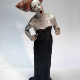Paris Art Web - Sculpture - Melanie Bourget - Raku Ceramics Statue 965 (1)