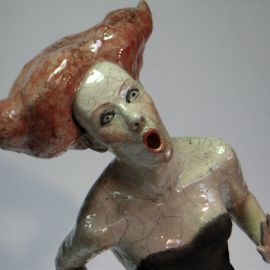 Paris Art Web - Sculpture - Melanie Bourget - Raku Ceramics Statue 965 (2)