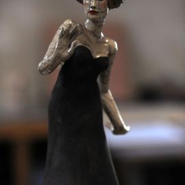 Paris Art Web - Sculpture - Melanie Bourget - Raku Ceramics Statue 967 (2)