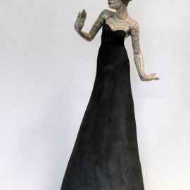Paris Art Web - Sculpture - Melanie Bourget - Raku Ceramics Statue 967 (1)
