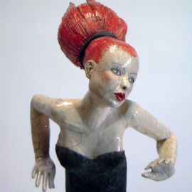 Paris Art Web - Sculpture - Melanie Bourget - Raku Ceramics Statue 966 (2)