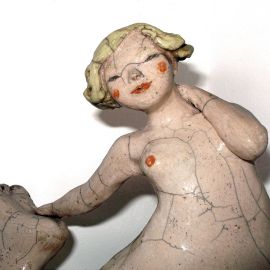 Paris Art Web - Sculpture - Melanie Bourget - Raku Ceramics Statue 970