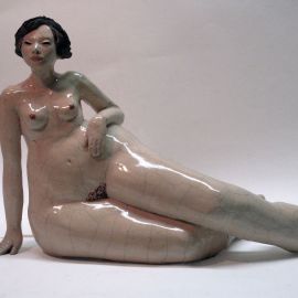 Paris Art Web - Sculpture - Melanie Bourget - Raku Ceramics Statue 972
