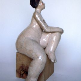Paris Art Web - Sculpture - Melanie Bourget - Raku Ceramics Statue 974 (2)