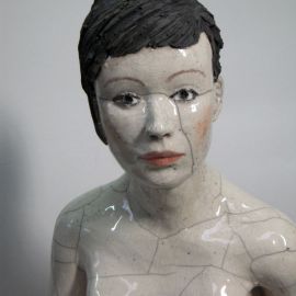 Paris Art Web - Sculpture - Melanie Bourget - Raku Ceramics Statue 973 (2)