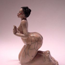 Paris Art Web - Sculpture - Melanie Bourget - Raku Ceramics Statue 975 (2)