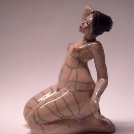 Paris Art Web - Sculpture - Melanie Bourget - Raku Ceramics Statue 976