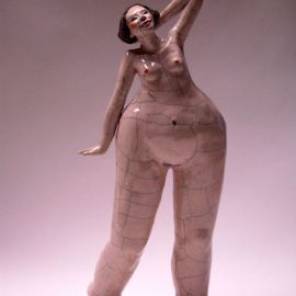 Paris Art Web - Sculpture - Melanie Bourget - Raku Ceramics Statue 978