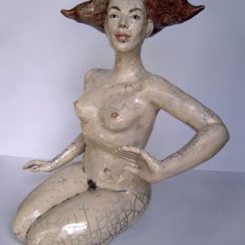 Paris Art Web - Sculpture - Melanie Bourget - Raku Ceramics Statue 981 (2)