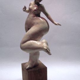 Paris Art Web - Sculpture - Melanie Bourget - Raku Ceramics Statue 980