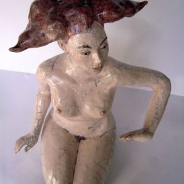 Paris Art Web - Sculpture - Melanie Bourget - Raku Ceramics Statue 981 (3)