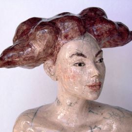 Paris Art Web - Sculpture - Melanie Bourget - Raku Ceramics Statue 981 (4)