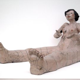Paris Art Web - Sculpture - Melanie Bourget - Raku Ceramics Statue 987