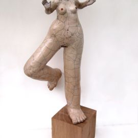 Paris Art Web - Sculpture - Melanie Bourget - Raku Ceramics Statue 986