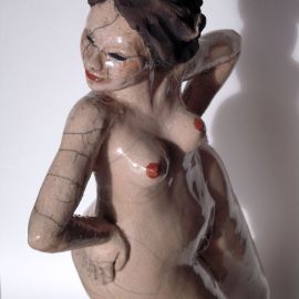 Paris Art Web - Sculpture - Melanie Bourget - Raku Ceramics Statue 985 (2)