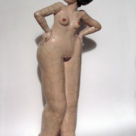 Paris Art Web - Sculpture - Melanie Bourget - Raku Ceramics Statue 985 (1)