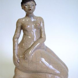 Paris Art Web - Sculpture - Melanie Bourget - Raku Ceramics Statue 988