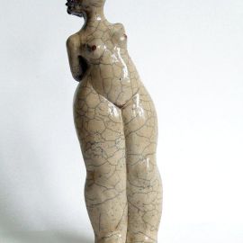 Paris Art Web - Sculpture - Melanie Bourget - Raku Ceramics Statue 990