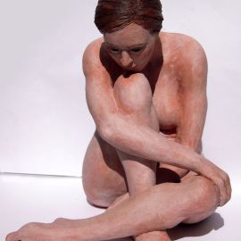 Paris Art Web - Sculpture - Melanie Bourget - Raku Ceramics Statue 992